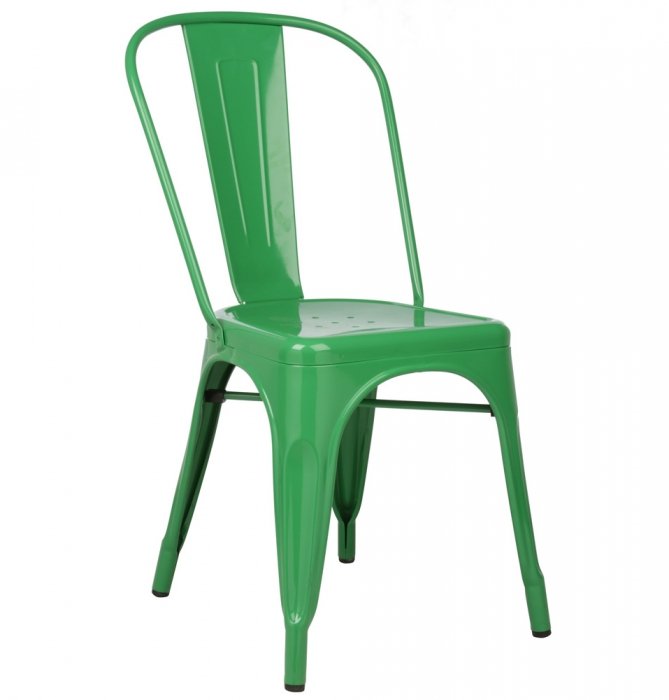 Кухонный стул Tolix Chair Оранжевый Нержавеющая сталь Черный Салатовый Красный Зеленый Желтый Голубой Белый Кухонный стул Tolix Chair Оранжевый Нержавеющая сталь Черный Салатовый Красный Зеленый Желтый Голубой Белый в Челябинске | Loft Concept