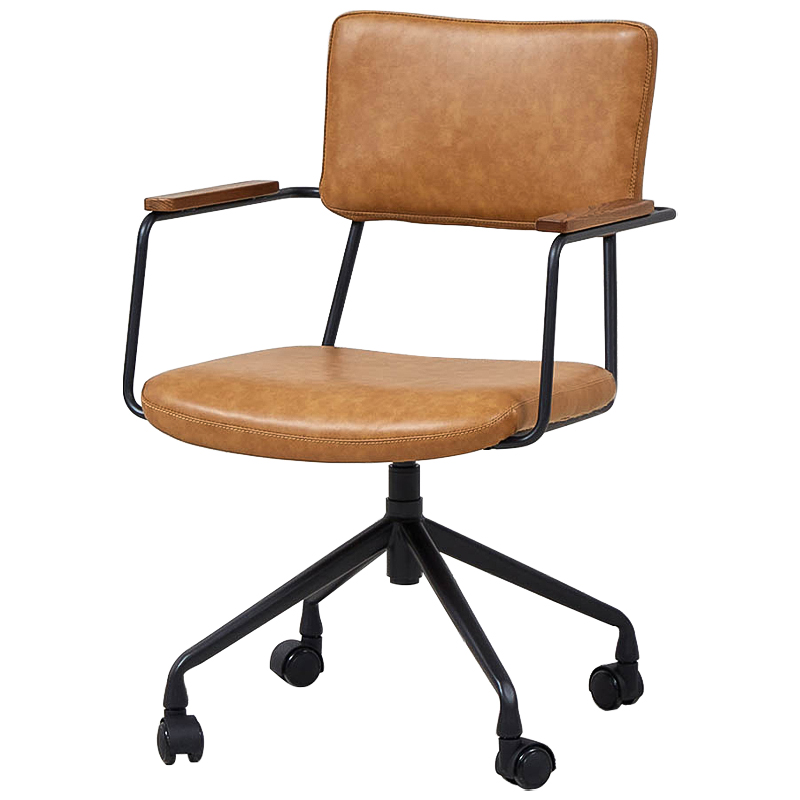 Кресло на колесах Ryan Loft Chair Коричневый Черный Кресло на колесах Ryan Loft Chair Коричневый Черный в Челябинске | Loft Concept