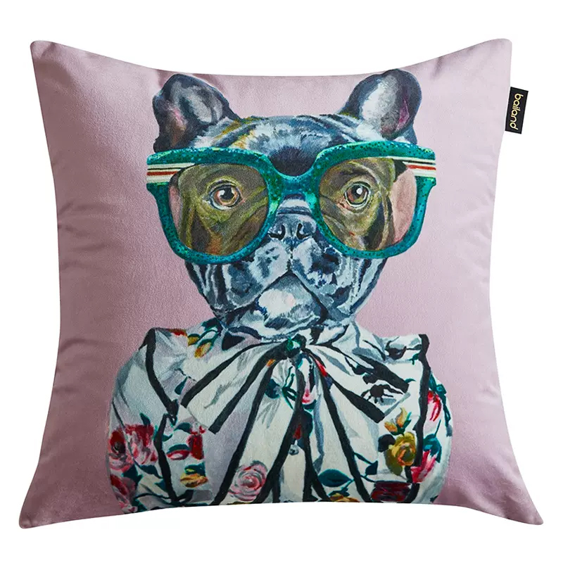 Декоративная подушка Стиль Gucci Dog Fashion Animals Cushion Lilac Мульти Сиреневый Декоративная подушка Стиль Gucci Dog Fashion Animals Cushion Lilac Мульти Сиреневый в Челябинске | Loft Concept