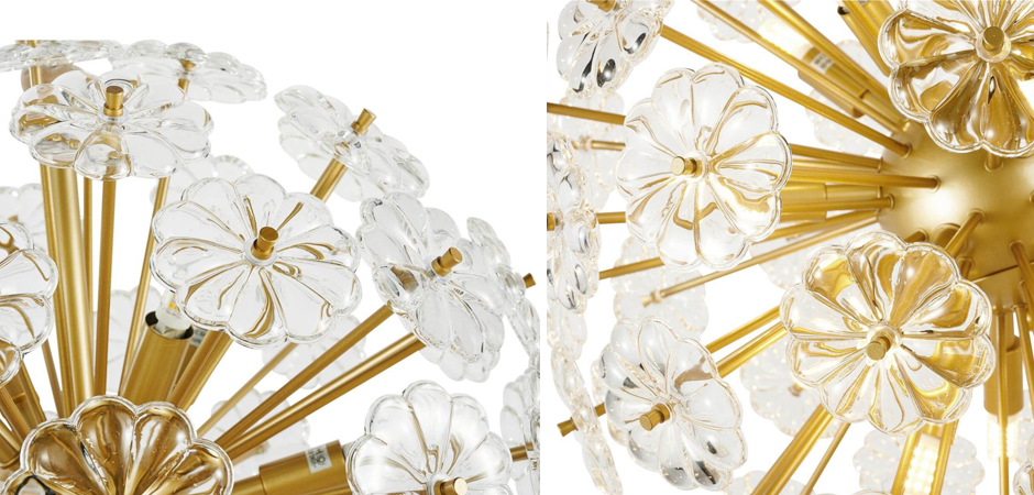 Люстра Glass Flowers Sputnik Chandelier D 48 - фото №1