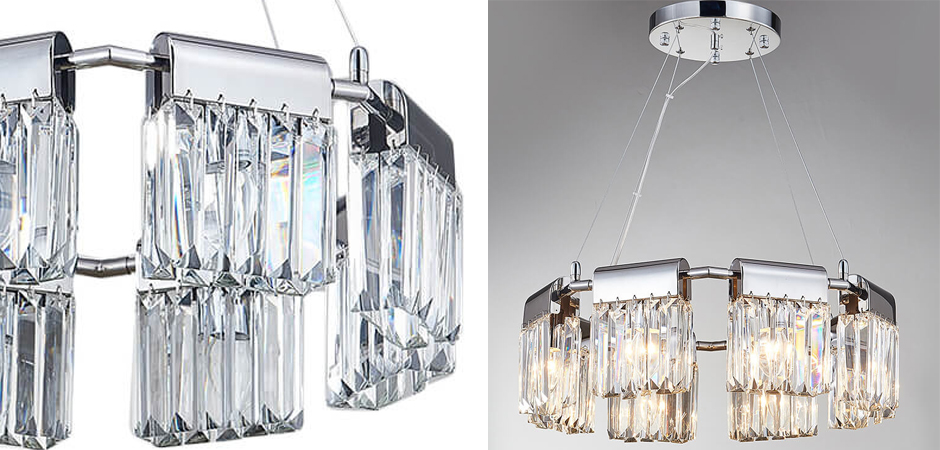 Люстра Crystal Pendants chrome 8 Люстра Crystal Pendants chrome 8 - Loft-Concept в Челябинске