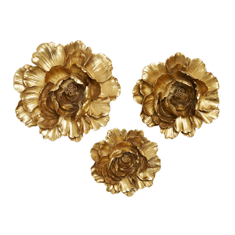 Аксессуар на стену Decor Flowers Rose Hip gold Золотой Аксессуар на стену Decor Flowers Rose Hip gold Золотой в Челябинске | Loft Concept