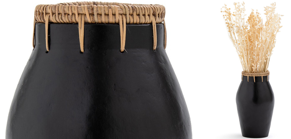 Ваза Ceramic Vase & Rattan D15 Ваза Ceramic Vase & Rattan D15 - Loft-Concept в Челябинске