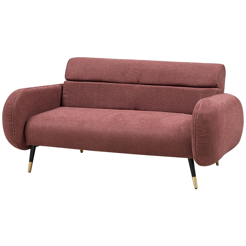 Диван Hebert Sofa Red M Красный Красный Черный Латунь Диван Hebert Sofa Red M Красный Красный Черный Латунь в Челябинске | Loft Concept