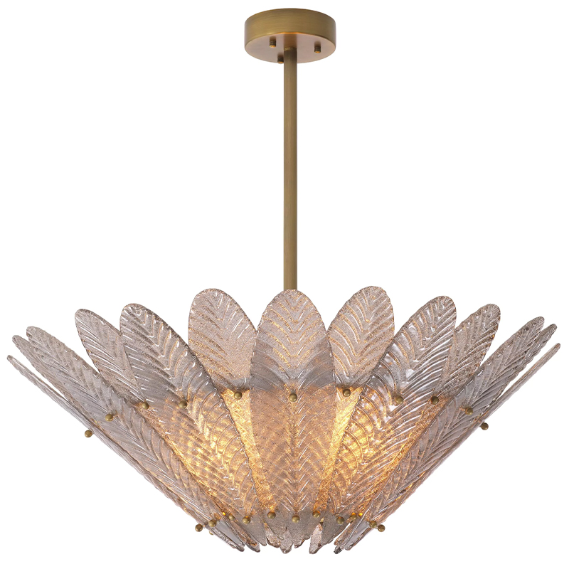 Люстра Eichholtz Chandelier Scala Латунь Стекло Смок Люстра Eichholtz Chandelier Scala Латунь Стекло Смок в Челябинске | Loft Concept
