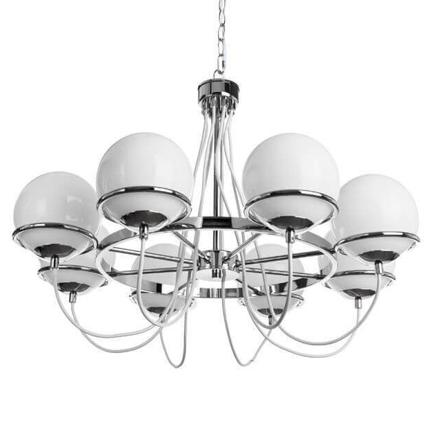 Люстра Melissa Chandelier Chromium Хром Белый Люстра Melissa Chandelier Chromium Хром Белый в Челябинске | Loft Concept