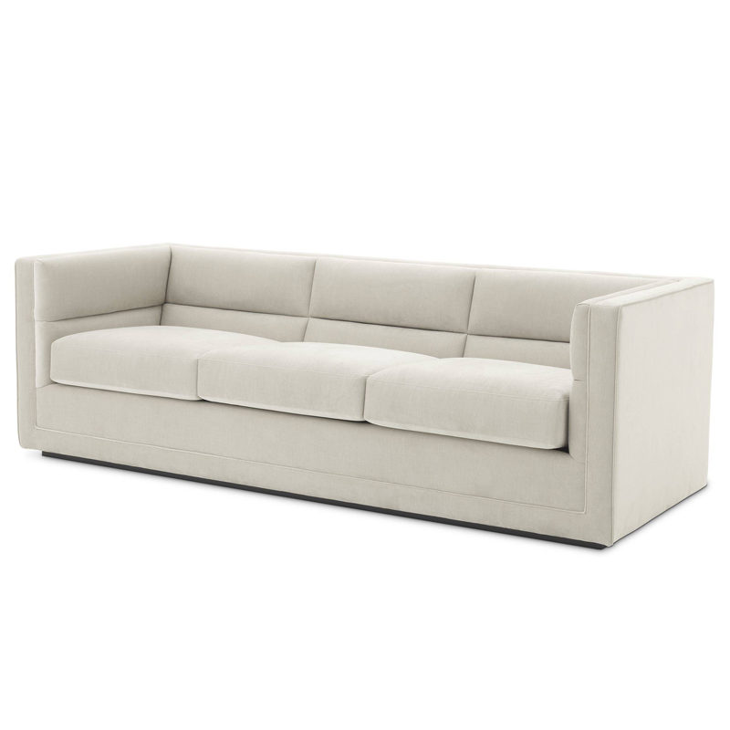 Диван Eichholtz Sofa Adonia Бежево-серый Черный в Челябинске | Loft Concept 