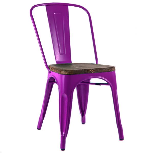 Кухонный стул Tolix Chair Wood Purple Пурпурный Пурпурный Коричневый Кухонный стул Tolix Chair Wood Purple Пурпурный Пурпурный Коричневый в Челябинске | Loft Concept