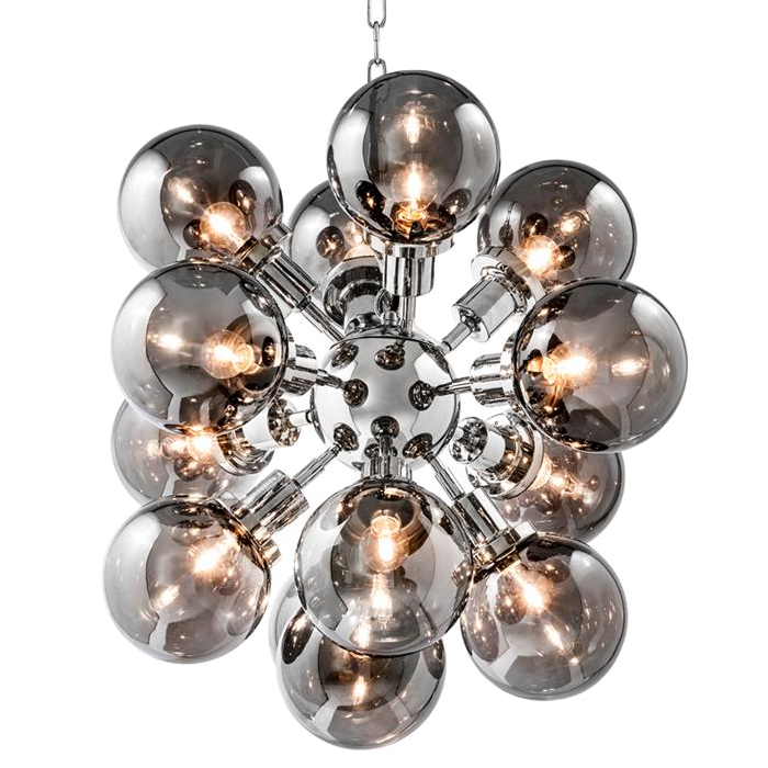 Люстра Chandelier Ludlow Nickel Никель Дымчатый (Smoke) Люстра Chandelier Ludlow Nickel Никель Дымчатый (Smoke) в Челябинске | Loft Concept