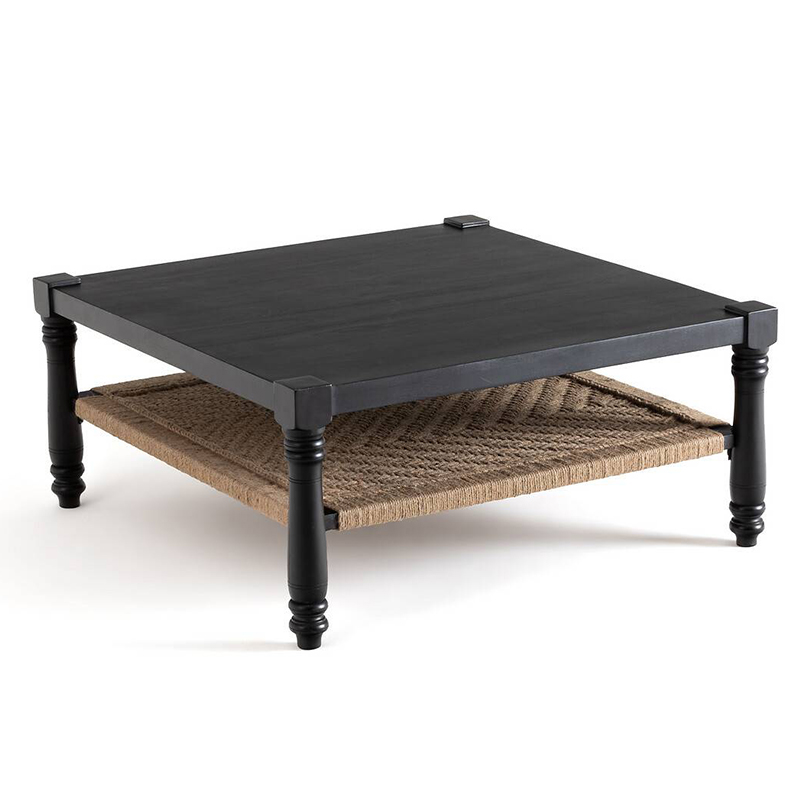 Кофейный стол Didrik Wicker Coffee Table Черный Коричневый Кофейный стол Didrik Wicker Coffee Table Черный Коричневый в Челябинске | Loft Concept