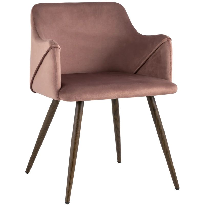 Стул Monarch Chair Пепельно-Розовый Велюр Розовый пастельный Коричневый Стул Monarch Chair Пепельно-Розовый Велюр Розовый пастельный Коричневый в Челябинске | Loft Concept