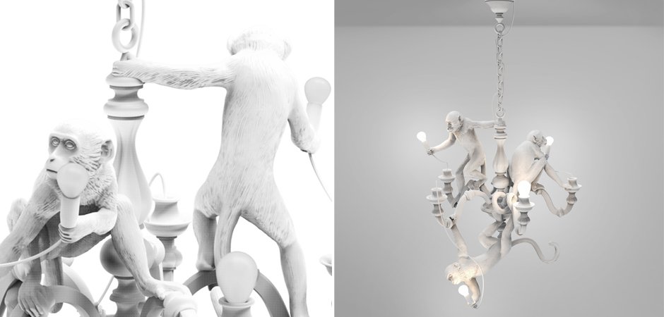 Люстра Seletti Monkey Chandelier White Люстра Seletti Monkey Chandelier White - Loft-Concept в Челябинске