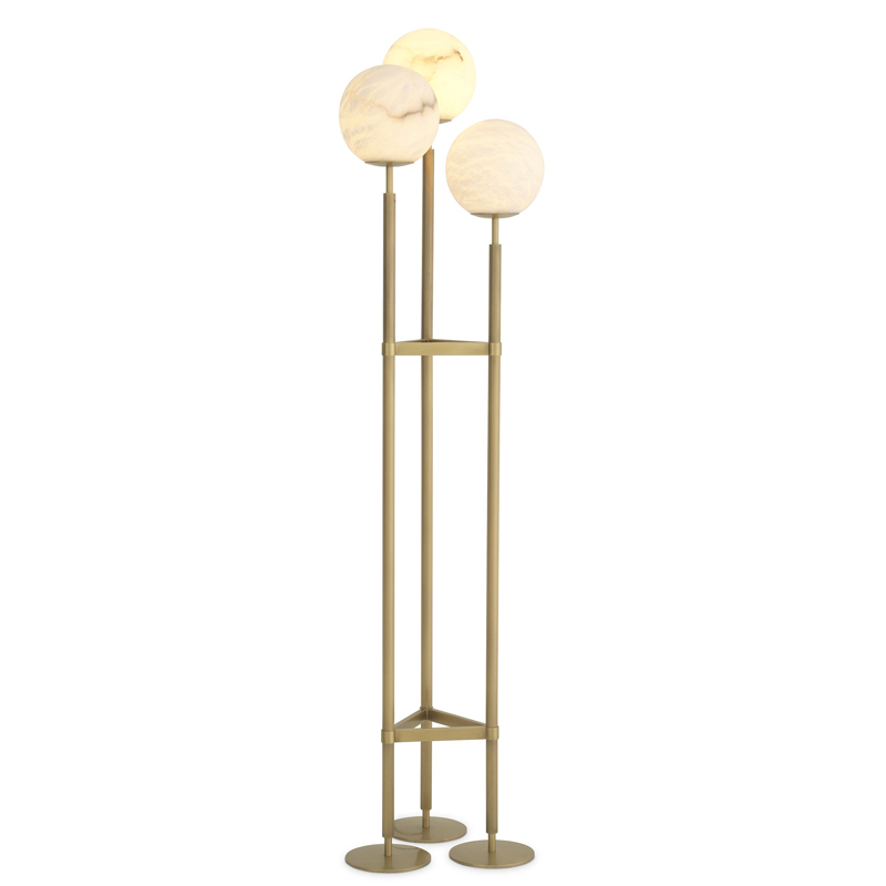 Торшер Eichholtz Floor Lamp Fiori Латунь Белый Торшер Eichholtz Floor Lamp Fiori Латунь Белый в Челябинске | Loft Concept