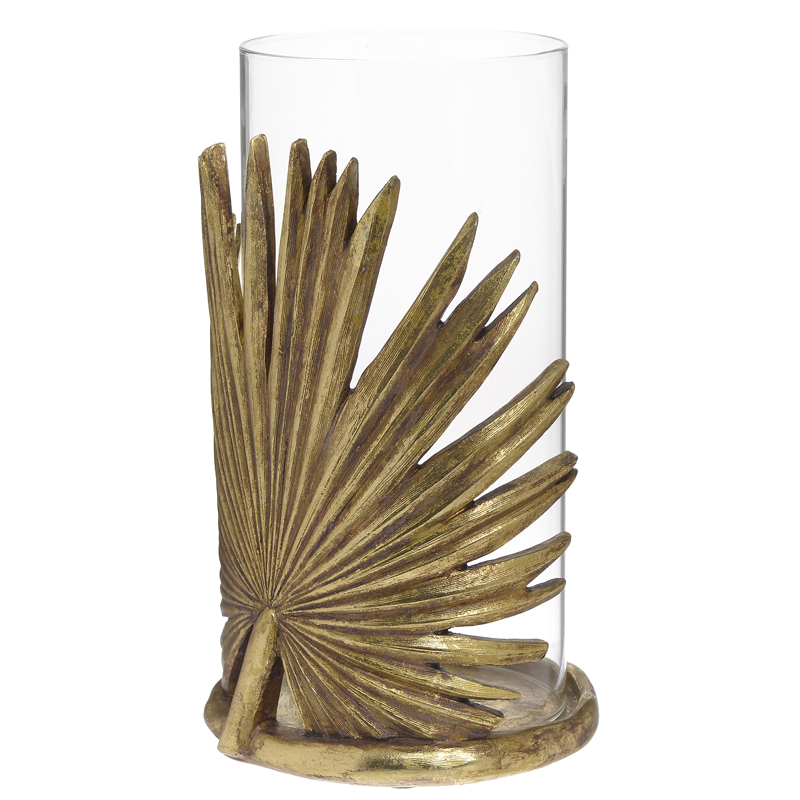 Подсвечник Palm Leaf Candlestick Золотой Прозрачный Подсвечник Palm Leaf Candlestick Золотой Прозрачный в Челябинске | Loft Concept