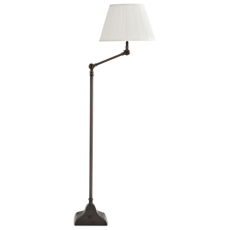 Торшер Eichholtz Floor Lamp Medea Темная бронза Белый Торшер Eichholtz Floor Lamp Medea Темная бронза Белый в Челябинске | Loft Concept
