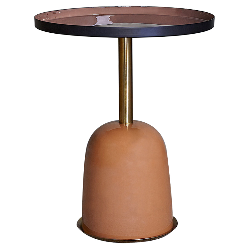 Приставной стол Elmer Side Table Латунь Оранжевый Дымчатая Роза Приставной стол Elmer Side Table Латунь Оранжевый Дымчатая Роза в Челябинске | Loft Concept