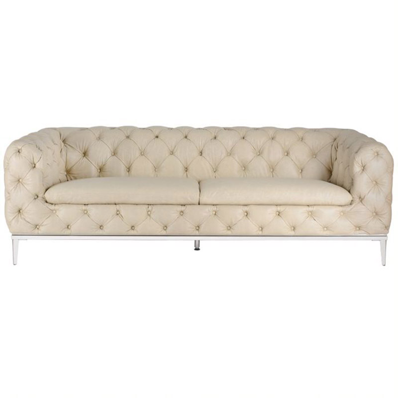 Диван Dorsten Sofa leather Молочный Диван Dorsten Sofa leather Молочный в Челябинске | Loft Concept