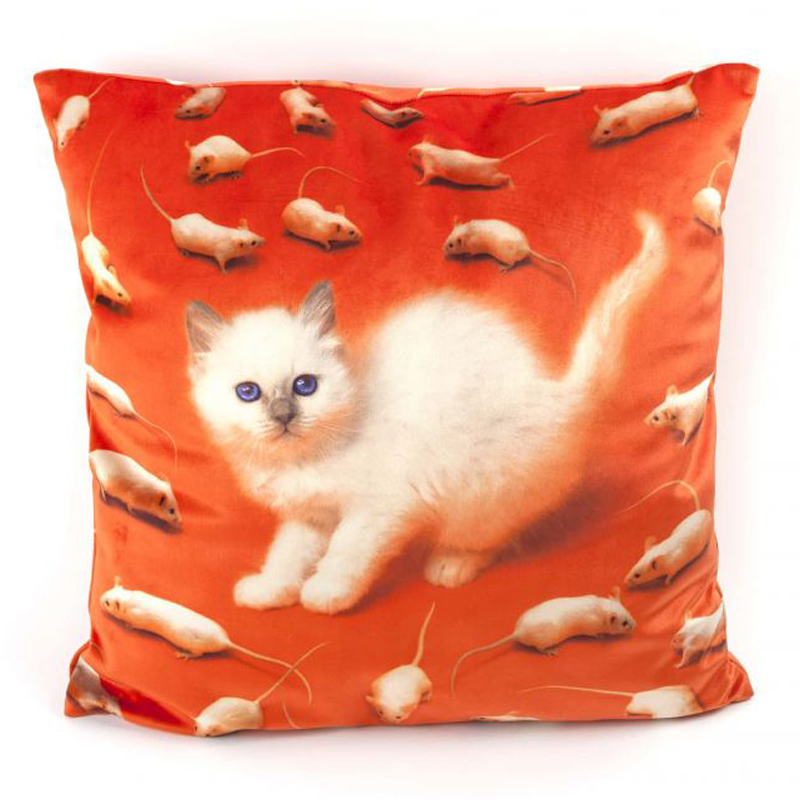 Подушка Seletti Cushion Kitten Мульти Подушка Seletti Cushion Kitten Мульти в Челябинске | Loft Concept
