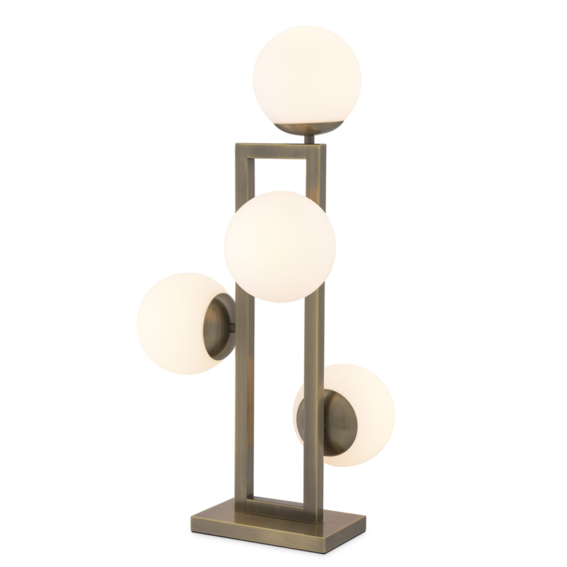 Настольная лампа Eichholtz Table Lamp Pascal brass Латунь Белое матовое стекло Настольная лампа Eichholtz Table Lamp Pascal brass Латунь Белое матовое стекло в Челябинске | Loft Concept