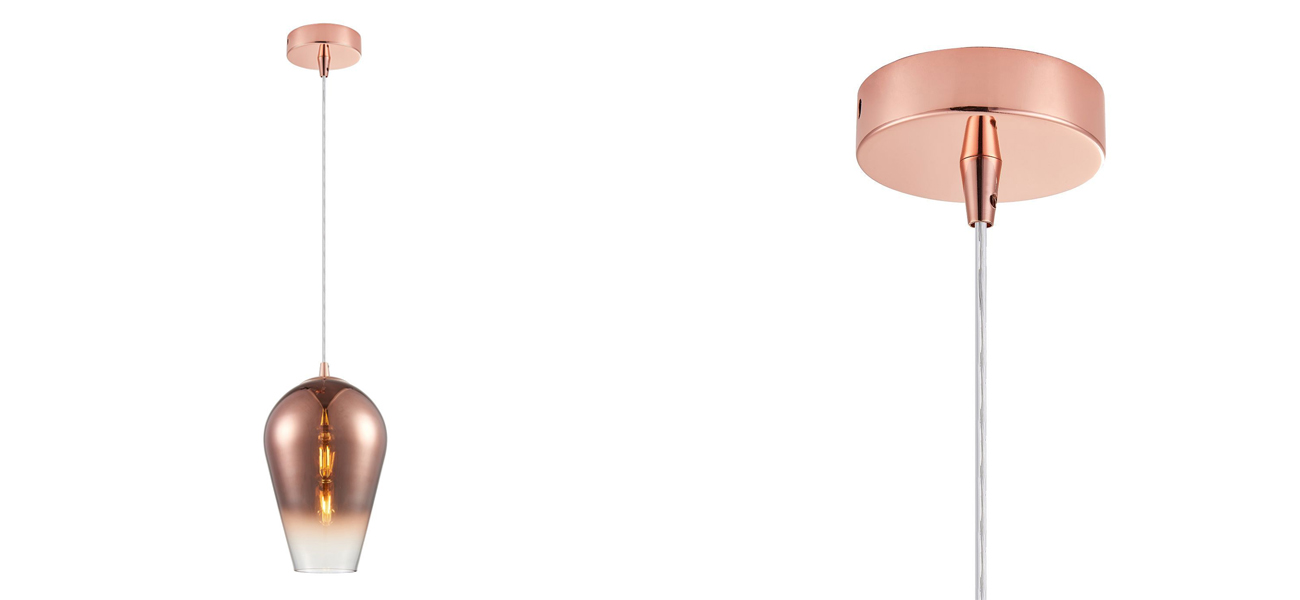 Подвесной светильник с градиентом медного цвета SPARKLE - фото