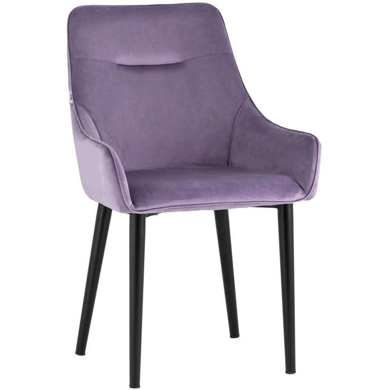Стул Joan Chair Сиреневый Велюр Сиреневый Черный в Челябинске | Loft Concept 