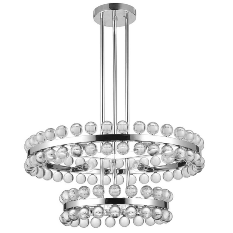 Sacramento Transparent Balls Two Circle Chandelier Хром Прозрачный Sacramento Transparent Balls Two Circle Chandelier Хром Прозрачный в Челябинске | Loft Concept