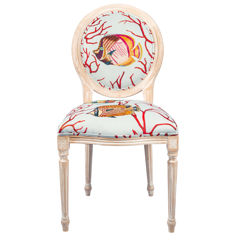 Мягкий стул Seabed Print Мульти Бежевый Мягкий стул Seabed Print Мульти Бежевый в Челябинске | Loft Concept