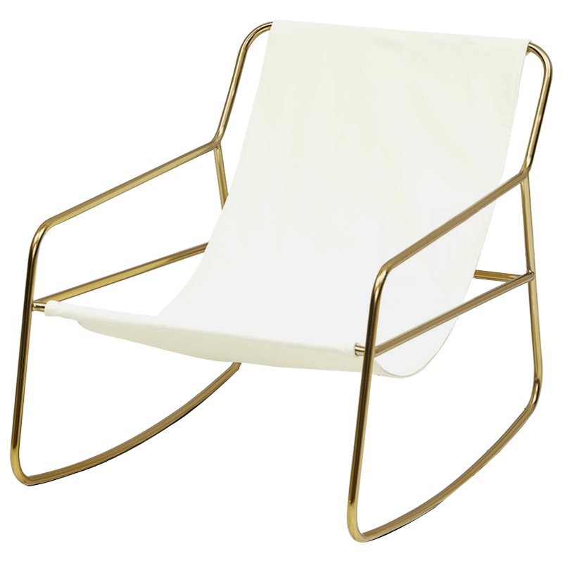 Кресло-качалка Etienne Chair Белый Золотой Кресло-качалка Etienne Chair Белый Золотой в Челябинске | Loft Concept