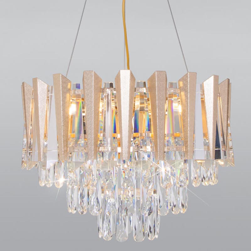 Люстра Crystal Edge Chandelier Прозрачный (Transparent) Золотой Люстра Crystal Edge Chandelier Прозрачный (Transparent) Золотой в Челябинске | Loft Concept