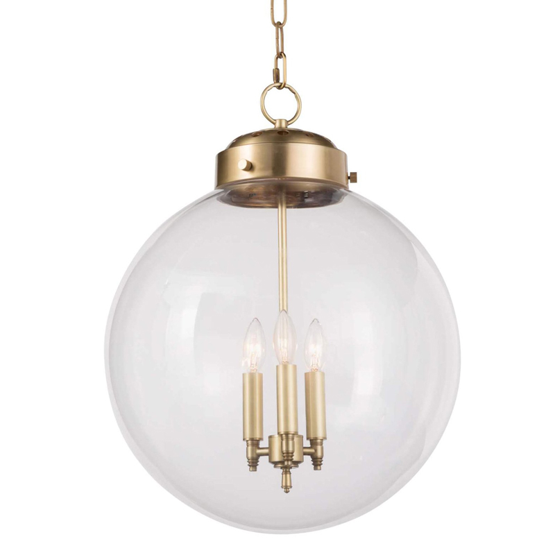 Подвесной светильник Conor Globe Hanging lamp Gold Золотой Прозрачный (Transparent) Подвесной светильник Conor Globe Hanging lamp Gold Золотой Прозрачный (Transparent) в Челябинске | Loft Concept