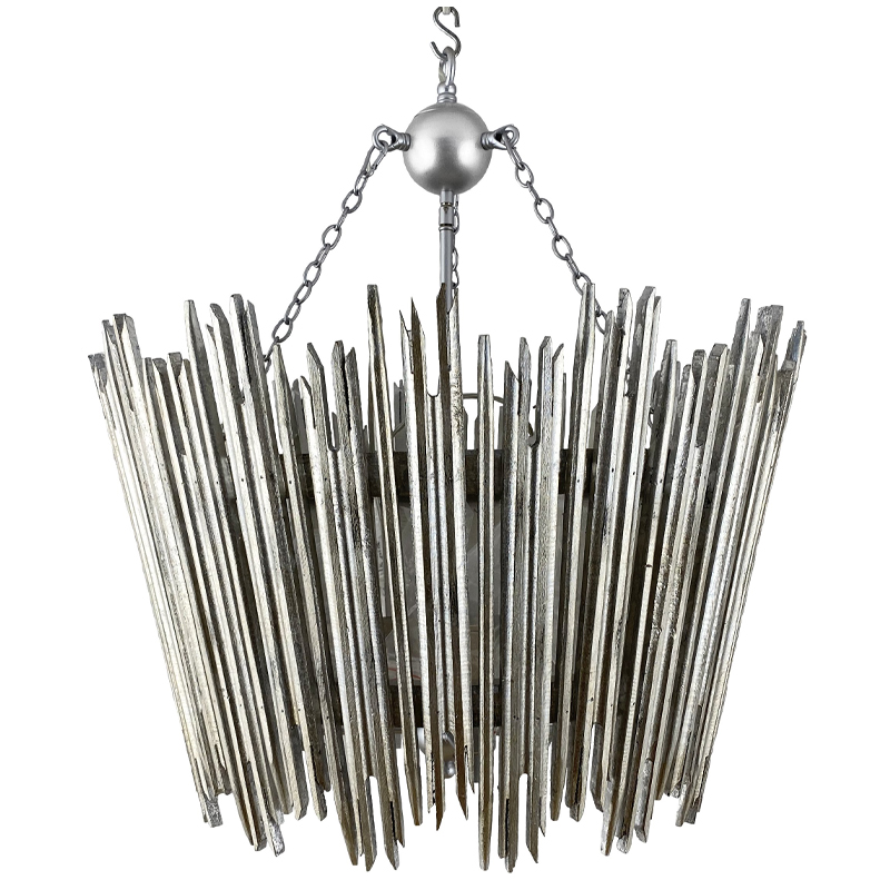 Люстра Ragna Silver Wooden Rods Chandelier Серебряный Люстра Ragna Silver Wooden Rods Chandelier Серебряный в Челябинске | Loft Concept