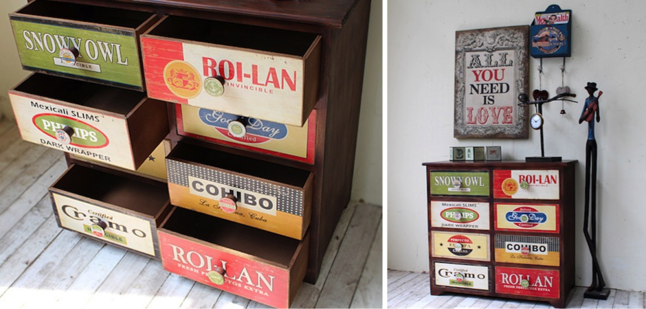 Комод в винтажном стиле с цветными ящиками Hurbor Loft Vintage Комод в винтажном стиле с цветными ящиками Hurbor Loft Vintage - Loft-Concept в Челябинске