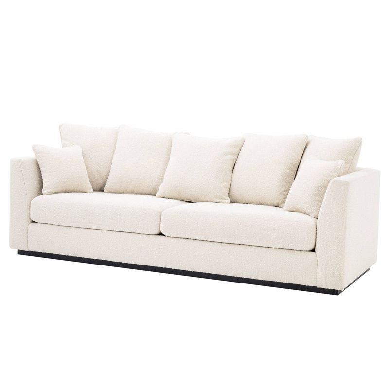 Диван Eichholtz Sofa Taylor boucle cream Кремовый Черный Диван Eichholtz Sofa Taylor boucle cream Кремовый Черный в Челябинске | Loft Concept