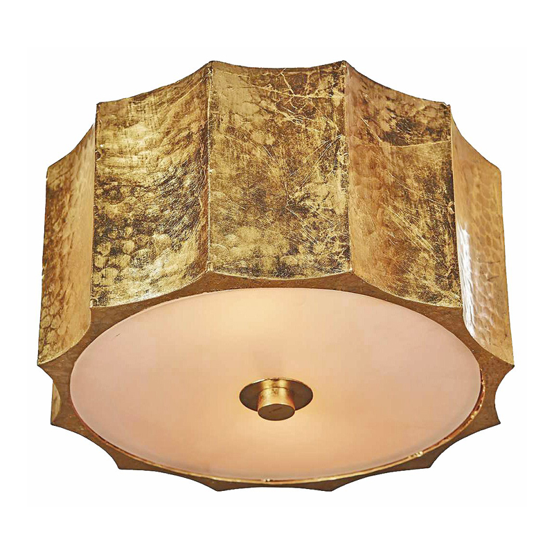 Потолочный светильник Grooved Gold Drum Золотой Потолочный светильник Grooved Gold Drum Золотой в Челябинске | Loft Concept