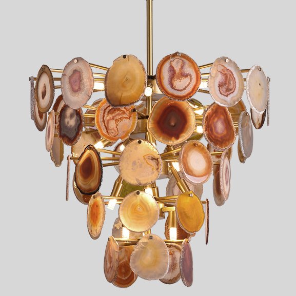 Люстра MARJORIE SKOURAS BEBE CHANDELIER AGATE natural Золотой Люстра MARJORIE SKOURAS BEBE CHANDELIER AGATE natural Золотой в Челябинске | Loft Concept