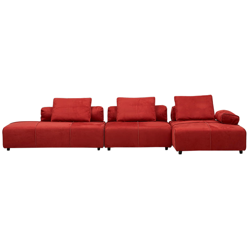 Угловой диван Quinn Red Sofa Красный Угловой диван Quinn Red Sofa Красный в Челябинске | Loft Concept
