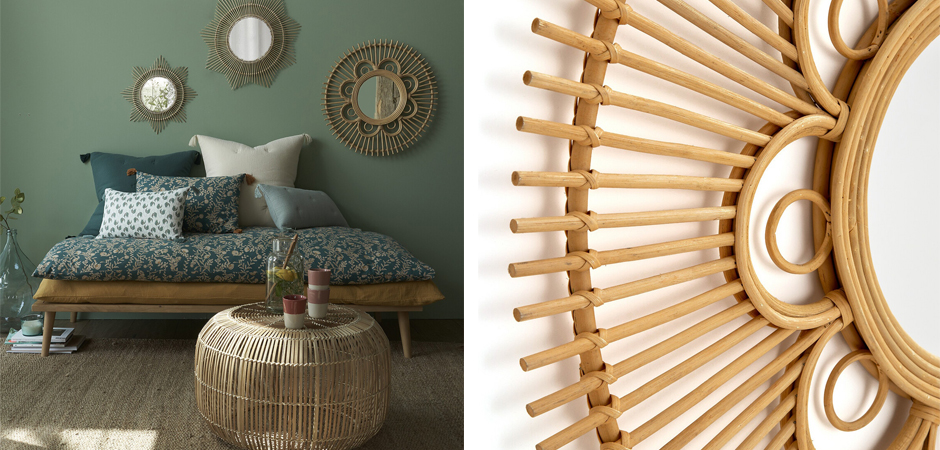 Зеркало Mirror Rattan Round D90 Зеркало Mirror Rattan Round D90 - Loft-Concept в Челябинске