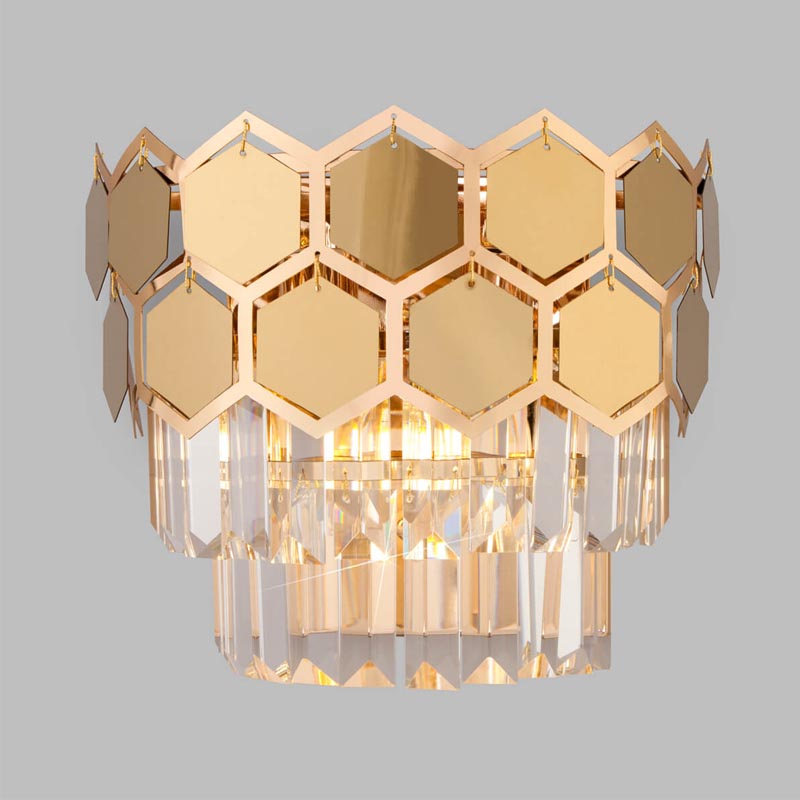 Бра Hanging Hexagon Moira Sconce gold Прозрачный (Transparent) Золотой Бра Hanging Hexagon Moira Sconce gold Прозрачный (Transparent) Золотой в Челябинске | Loft Concept