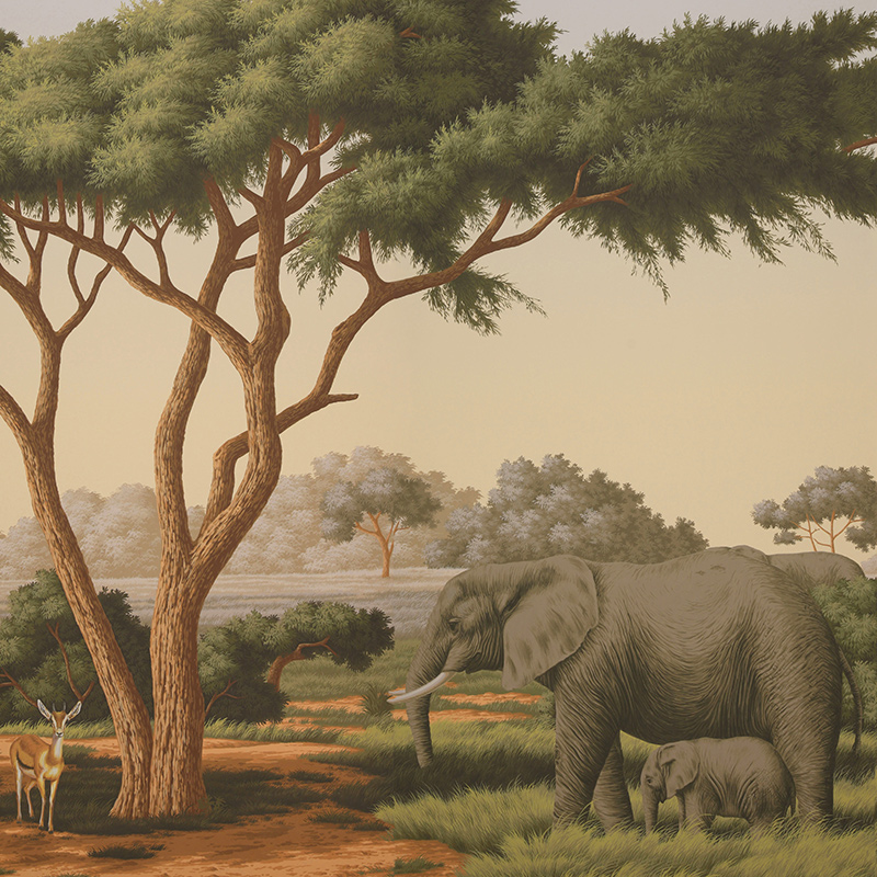 Обои ручная роспись African Savannah Amarelo on scenic paper Обои ручная роспись African Savannah Amarelo on scenic paper в Челябинске | Loft Concept