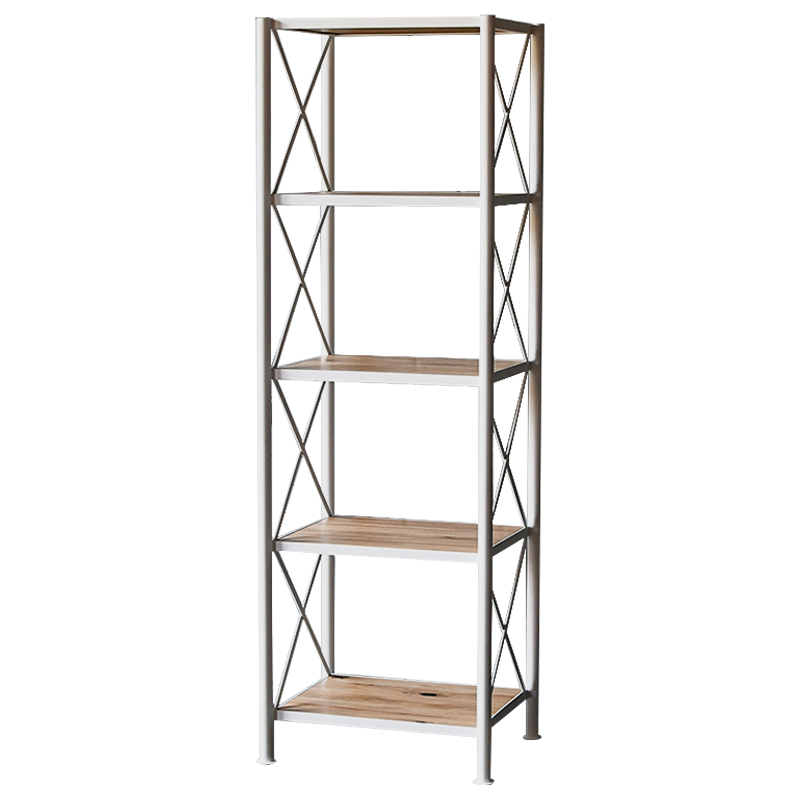 Стеллаж Pheobe White Industrial Metal Rust Rack Белый Древесина Стеллаж Pheobe White Industrial Metal Rust Rack Белый Древесина в Челябинске | Loft Concept