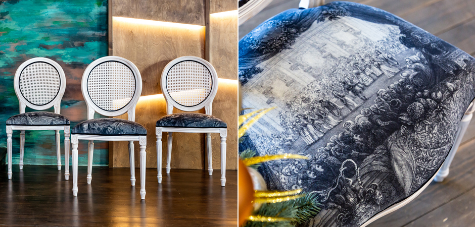 Стул с ротанговой спинкой Palace Gardens Stool - Loft-Concept в Челябинске