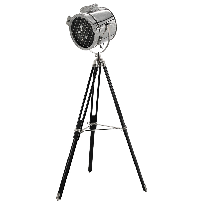Напольная лампа Riflettore Floor Standing Light Черный Хром Напольная лампа Riflettore Floor Standing Light Черный Хром в Челябинске | Loft Concept