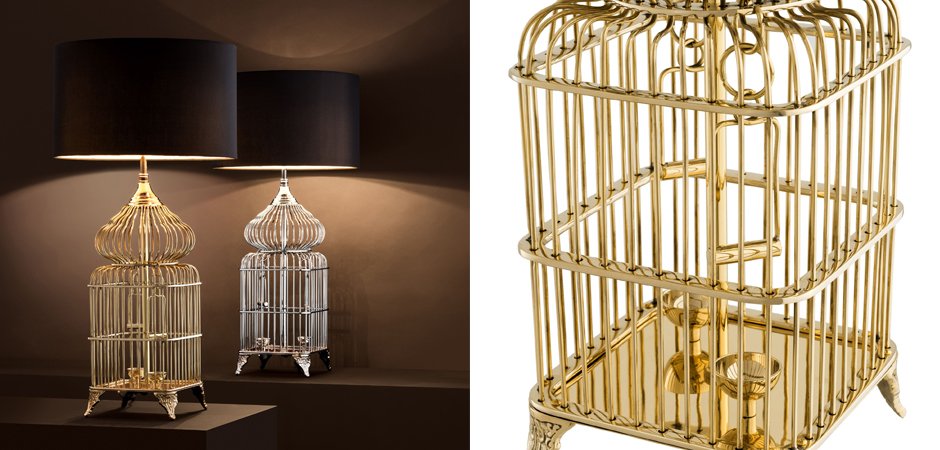 Настольная лампа Eichholtz Table Lamp La Cage Brass - Loft-Concept в Челябинске
