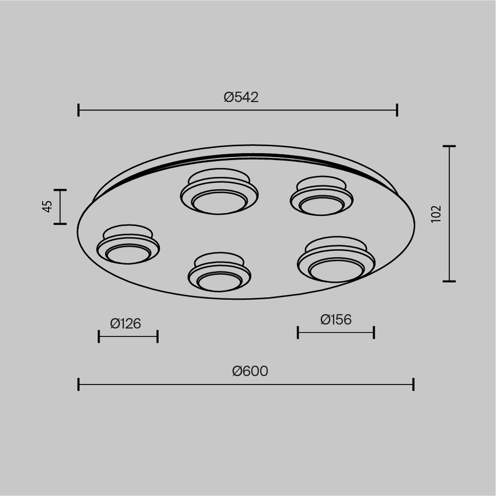 Потолочный светильник Pharao 3000К 56Вт в Челябинске