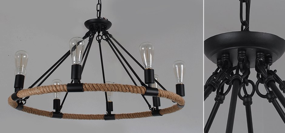 Люстра Round Tube Loft Rope Light Люстра Round Tube Loft Rope Light - Loft-Concept в Челябинске