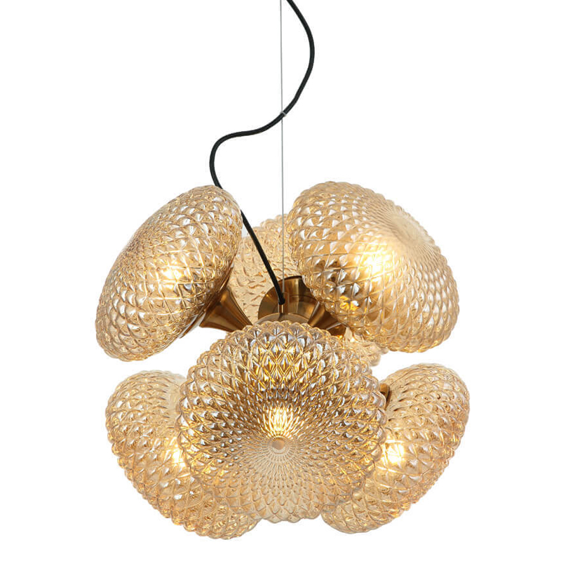Люстра Glass Solar Balloon bronze 6 Бронза Прозрачный желтый Люстра Glass Solar Balloon bronze 6 Бронза Прозрачный желтый в Челябинске | Loft Concept