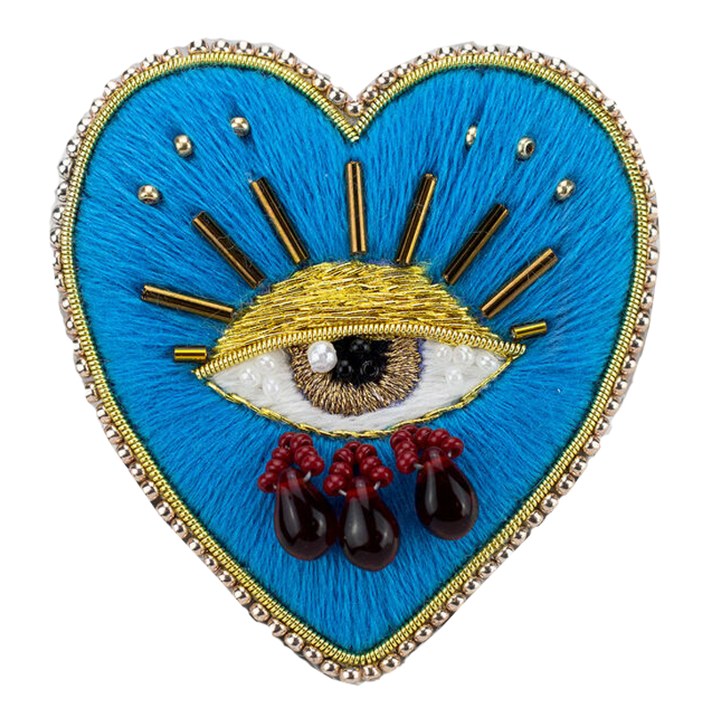 Авторская Брошь Синее Сердце Королевы Brooch Blue Heart Queen Синий Авторская Брошь Синее Сердце Королевы Brooch Blue Heart Queen Синий в Челябинске | Loft Concept