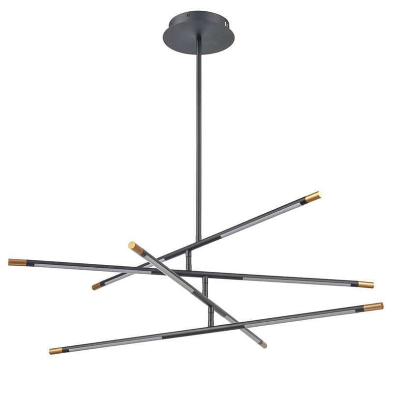 Люстра Drawing Line Gold Black Золотой Черный Люстра Drawing Line Gold Black Золотой Черный в Челябинске | Loft Concept