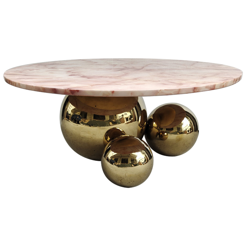 Кофейный стол Ball Metal Gold Coffee Table Золотой Дымчатая Роза Кофейный стол Ball Metal Gold Coffee Table Золотой Дымчатая Роза в Челябинске | Loft Concept