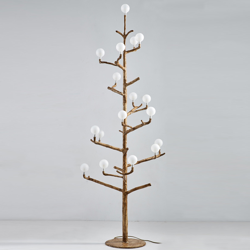 Торшер Tree branch Floor lamp vertical Коричневый Белый Торшер Tree branch Floor lamp vertical Коричневый Белый в Челябинске | Loft Concept